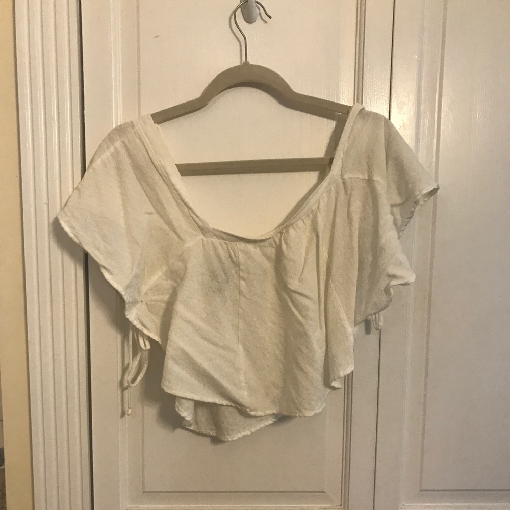 Free people white crop top